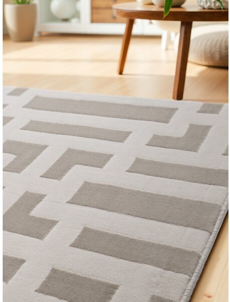 Sivo-krémový behúň 80x240 cm Perles Onyx – Elle Decoration