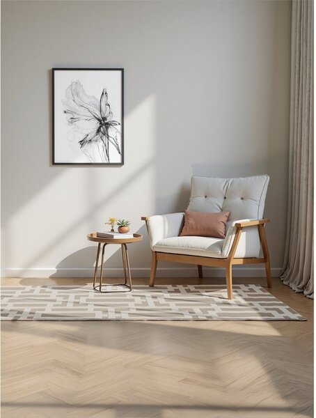 Sivo-krémový behúň 80x240 cm Perles Onyx – Elle Decoration