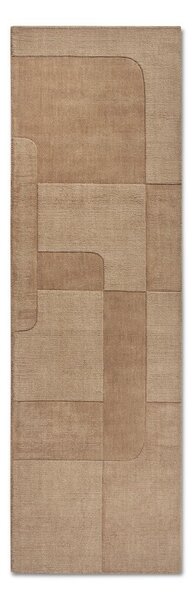 Béžový ručne tkaný vlnený behúň 80x250 cm Charlotte – Villeroy&Boch