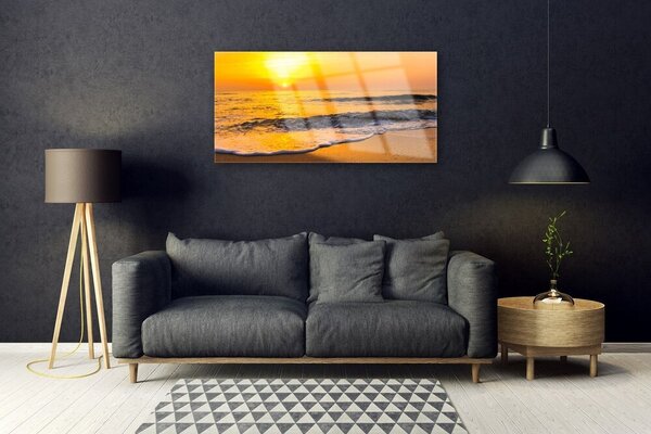 Obraz na skle More príroda 100x50 cm 2 Prívesky