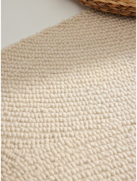Ručne tkaný vlnený behúň v svetlo prírodnej farbe 80x200 cm Calmio – Hanse Home