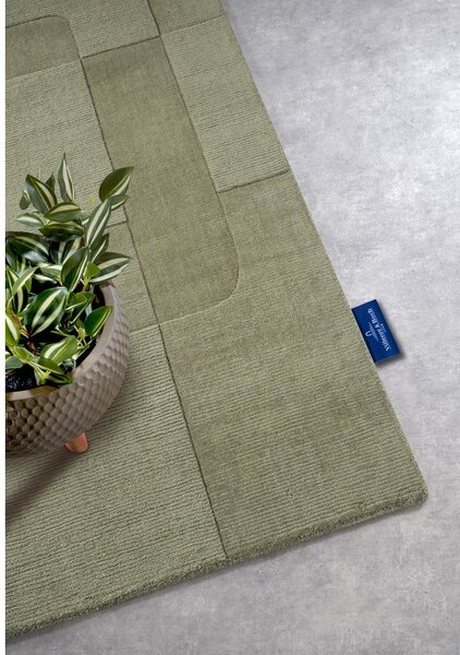 Zelený ručne tkaný vlnený behúň 80x250 cm Charlotte – Villeroy&Boch