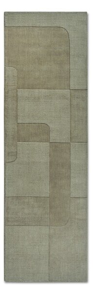 Zelený ručne tkaný vlnený behúň 80x250 cm Charlotte – Villeroy&Boch