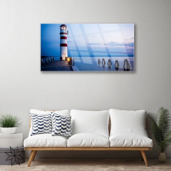 Obraz na skle Maják architektúra 100x50 cm 2 Prívesky