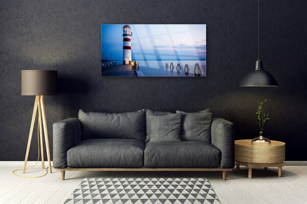 Obraz na skle Maják architektúra 100x50 cm 2 Prívesky