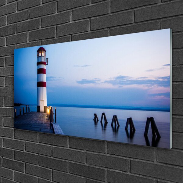 Obraz na skle Maják architektúra 100x50 cm 2 Prívesky