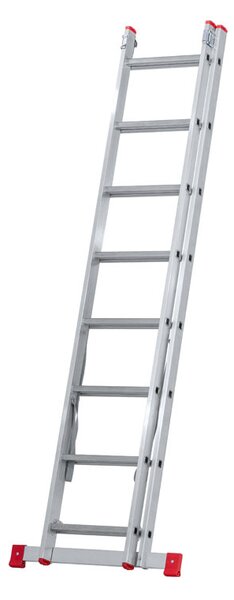 Hliníkový dvojdielny výsuvný rebrík VENBOS HOBBY, 2x8 priečok, 3,38 m