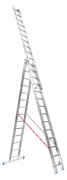 Hliníkový trojdielny výsuvný rebrík VENBOS PROFI, 3x14 priečok, 9 m