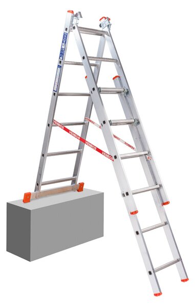 Hliníkový trojdielny výsuvný rebrík VENBOS HOBBY, 3x6 priečok, 3,65 m