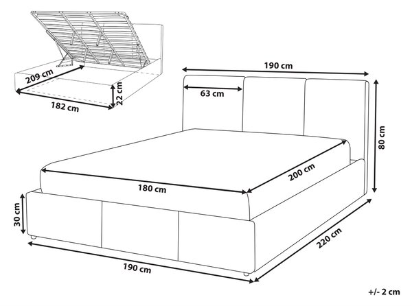 Posteľ s úložným priestorom svetlosivá zamatové čalúnenie dvojlôžková 180 x 200 cm prešívané čelo