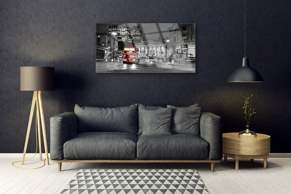 Obraz na skle Mesto domy 100x50 cm 2 Prívesky