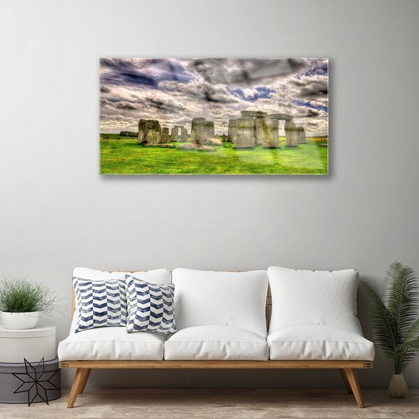 Obraz na skle Kamene krajina 100x50 cm 2 Prívesky