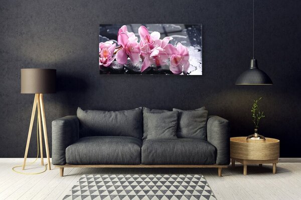 Obraz na skle Kvet kamene rastlina 100x50 cm 2 Prívesky