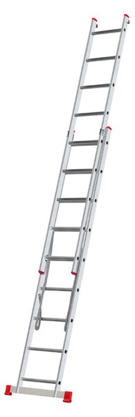Hliníkový dvojdielny výsuvný rebrík VENBOS HOBBY, 2x9 priečok, 3,94 m