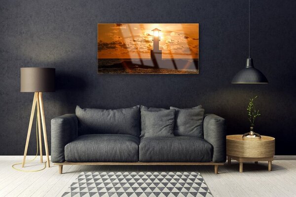 Obraz na skle Maják architektúra 100x50 cm 2 Prívesky