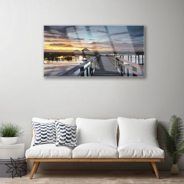 Obraz na skle Most architektúra 100x50 cm 2 Prívesky