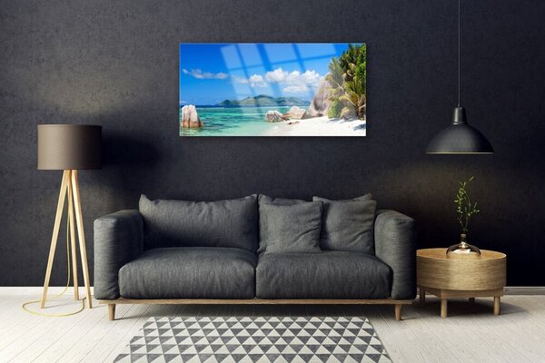 Obraz na skle Oceán pláž príroda 100x50 cm 2 Prívesky