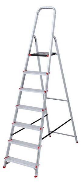 Hliníkové skladacie schodíky VENBOS, 1x7 stupňov