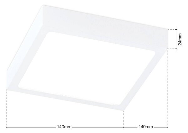 Stropné LED svetlo Disc, biele, dĺžka 14 cm, kov, Biela / opálová, Obývacia izba / jedáleň, Hliník, Moderný, Stropné svetlo