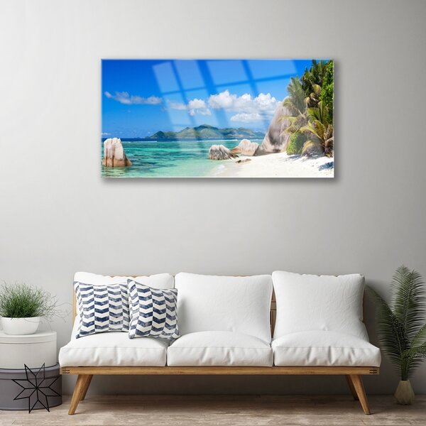 Obraz na skle Oceán pláž príroda 100x50 cm 2 Prívesky