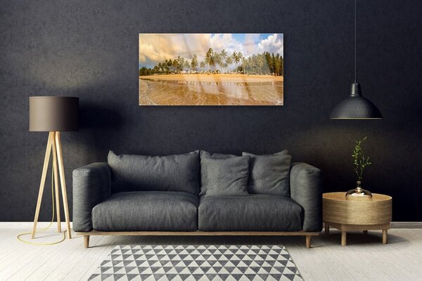 Obraz na skle Pláž príroda 100x50 cm 2 Prívesky