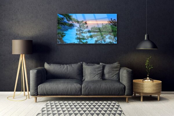 Obraz na skle Stromy príroda 100x50 cm 2 Prívesky