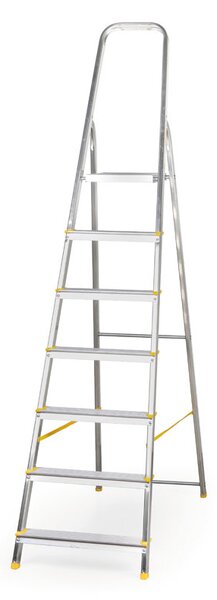 Jednostranné hliníkové schodíky ALVE EUROSTYL, 1x7 stupňov, výška 1,41 m