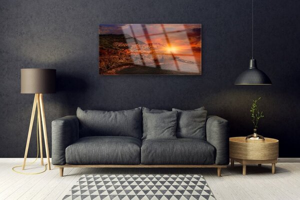 Obraz na skle More mesto krajina 100x50 cm 2 Prívesky
