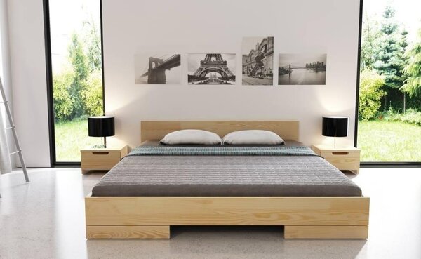 Luxusná posteľ Scando z bukových hranolov, 180x200cm, prírodná