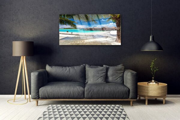 Obraz na skle Oceán pláž príroda 100x50 cm 2 Prívesky
