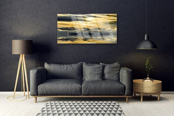 Obraz na skle Kamene voda umenie 100x50 cm 2 Prívesky