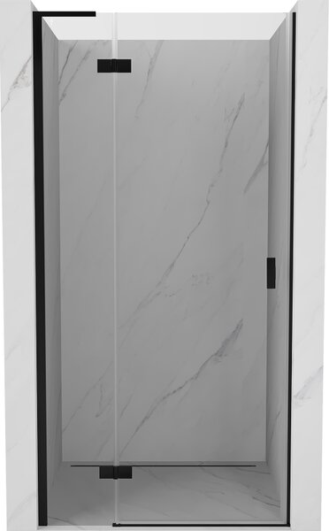 Mexen Mist-H L, 1-krídlové sprchové dvere ľavé 70 cm, číre sklo, čierny profil, 8A5L-070-000-70-00-L