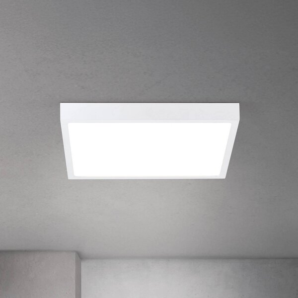 ORION stropné LED svetlo Disc, biele, dĺžka 40 cm, kov/plast, Biela / opálová, Obývacia izba / jedáleň, Hliník, Moderný, Stropné svetlo