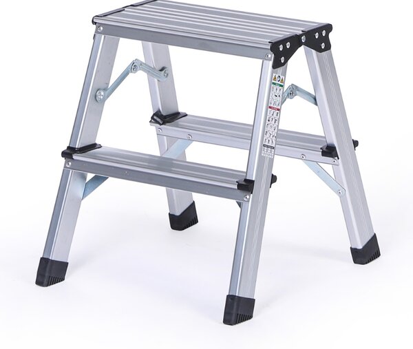 Hliníkové obojstranné schodíky, 2x2 stupne, 425 mm