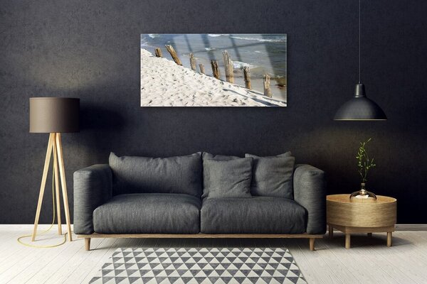 Obraz na skle Pláž more príroda 100x50 cm 2 Prívesky