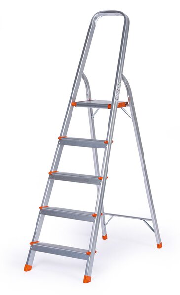 Jednostranné hliníkové schodíky, 1x5 stupňov, výška 1,05 m