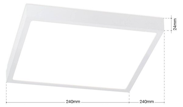 ORION stropné LED svetlo Disc, biele, dĺžka 24 cm, kov, Biela / opálová, Obývacia izba / jedáleň, Hliník, Moderný, Stropné svetlo