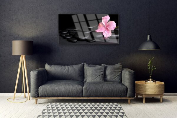 Obraz na skle Kamene kvet umenie 100x50 cm 2 Prívesky