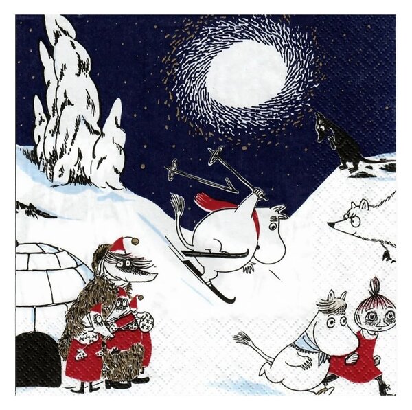 Havi Servítky Moomin Talvimaa 33x33cm, 20ks