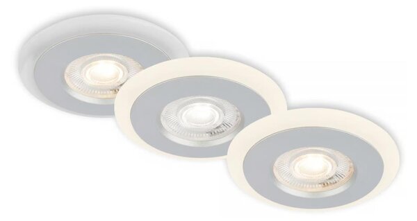 Briloner 7039034-SADA 3xLED Kúpeľňové podhľadové svietidlo 3xLED/5W/230V IP44 matný chróm