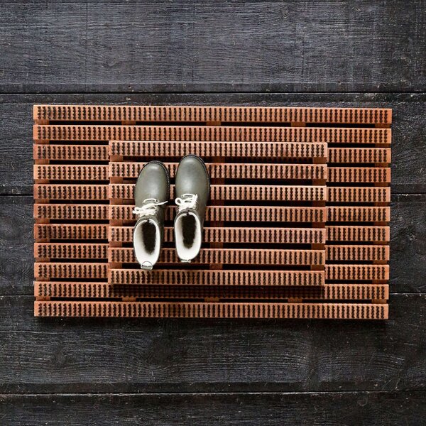 Vonkajšia rohož na obuv 100x60, černá, breza / nylon