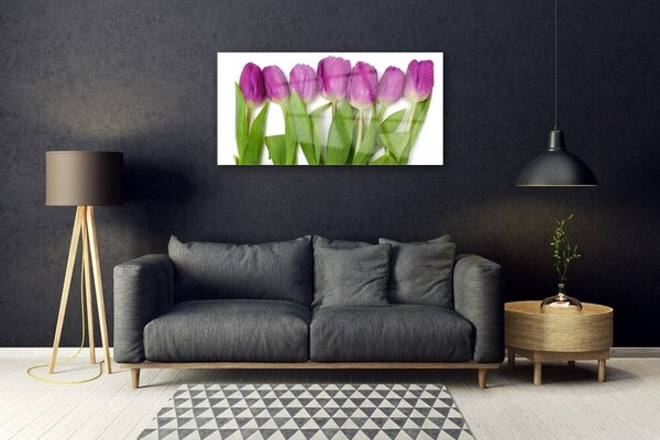 Obraz na skle Tulipány kvety rastlina 100x50 cm 2 Prívesky
