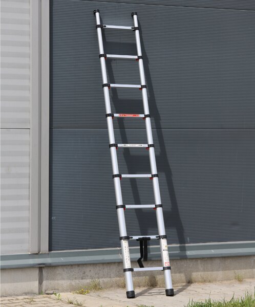 Teleskopický hliníkový rebrík PROFI, 2,6 m, 9 priečok