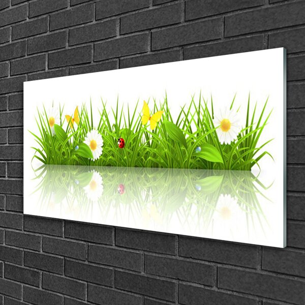 Obraz na skle Tráva príroda rastlina 100x50 cm 2 Prívesky