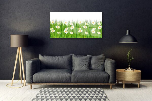 Obraz na skle Tráva sedmokrásky príroda 100x50 cm 2 Prívesky