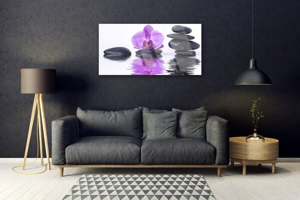 Obraz na skle Kvet kamene umenie 100x50 cm 2 Prívesky