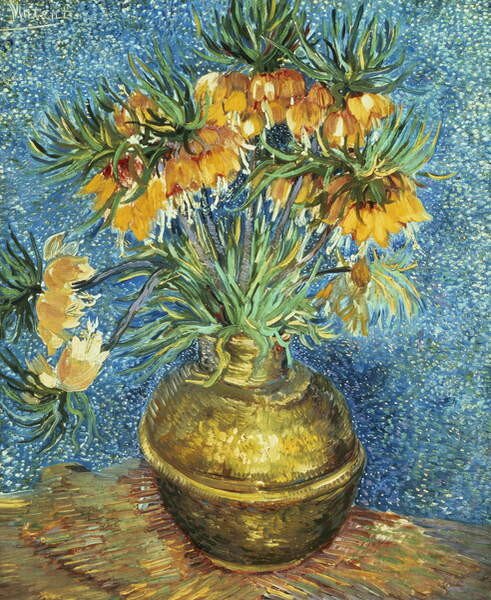 Vincent van Gogh - Umelecká tlač Crown Imperial Fritillaries in a Copper Vase, 1886, (35 x 40 cm)