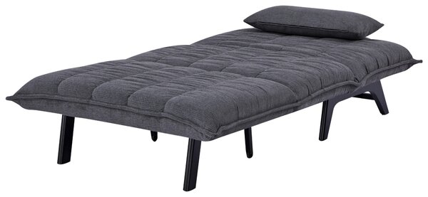 ROZKLADACIE KRESLO, drevo, kov, textil, sivá Stylife - Postele