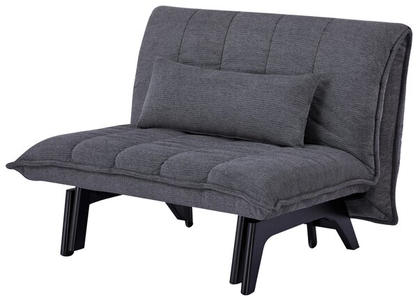 ROZKLADACIE KRESLO, drevo, kov, textil, sivá Stylife - Postele