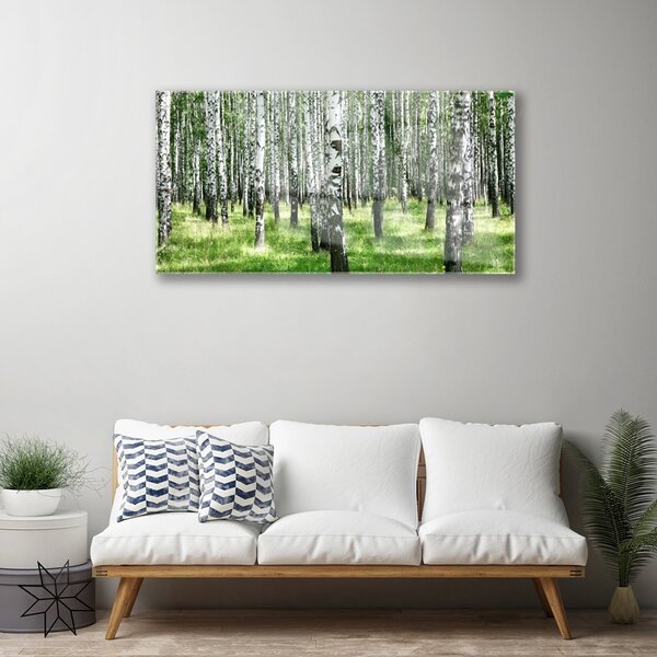 Skleneny obraz Les tráva rastlina príroda 100x50 cm 2 Prívesky